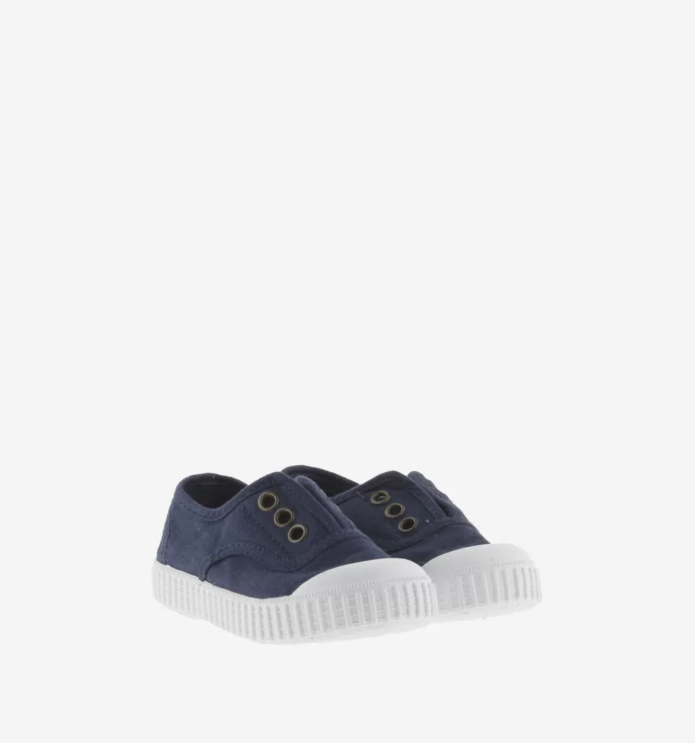 (106627) Children's canvas trainers with elastic - Marino