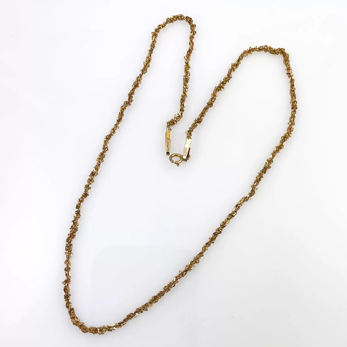 14K Gold Singapore Diamond Cut Chain Necklace