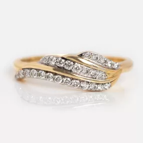 14k Solid Gold Josephine Diamond Crown Ring