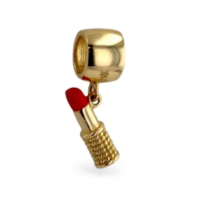 14k Yellow gold lipstick Astra charm