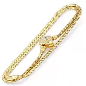 14K Yellow gold solid snake chain-5000