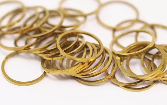 50 pcs Raw Brass Rings (16 mm) A0627