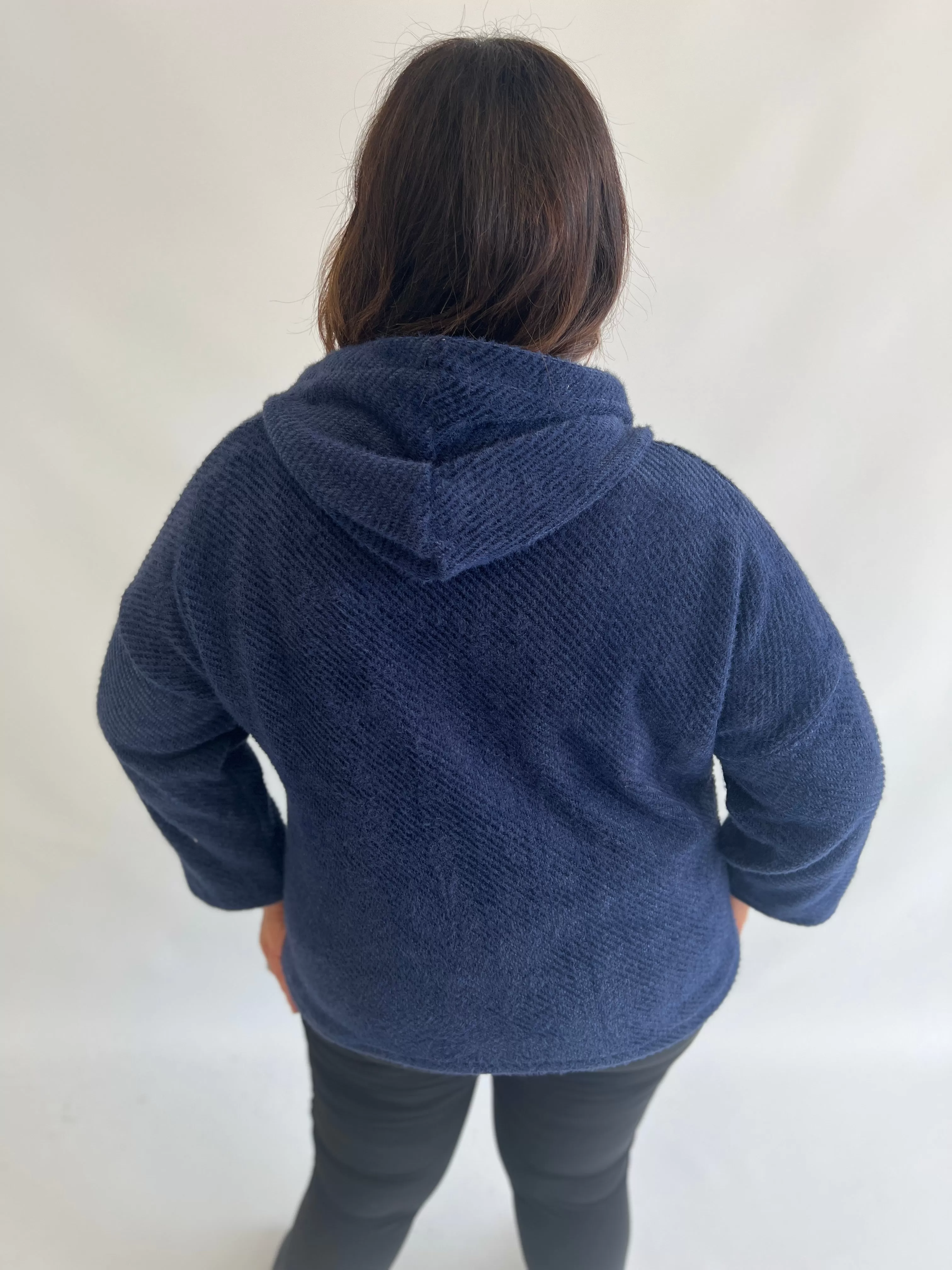 Adriana Cosy Jacket in Navy