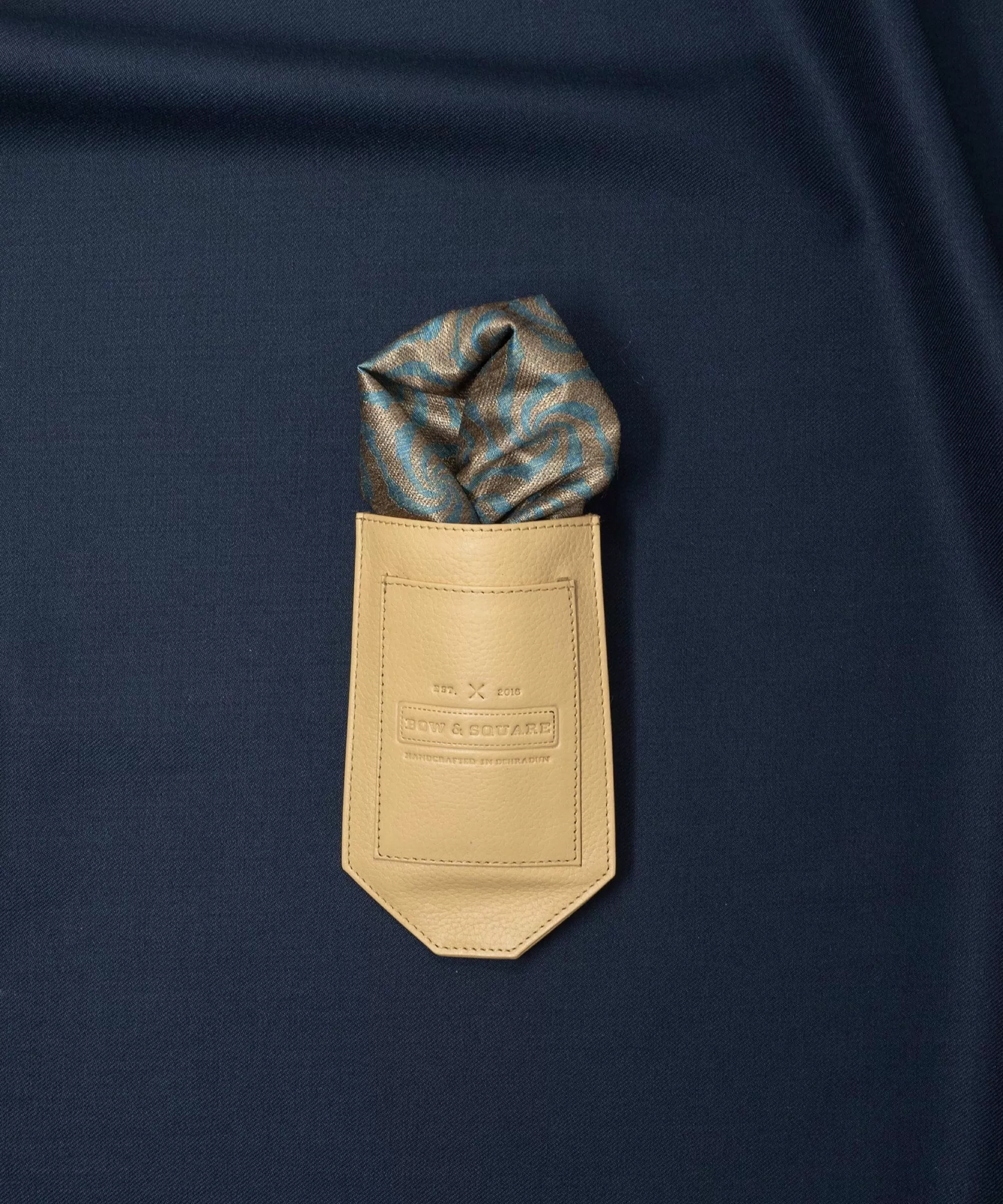 After 8 Solid Blue Pocket Square