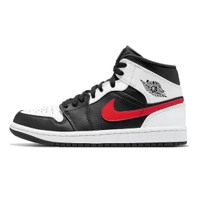 AIR JORDAN 1 MID BLACK CHILE RED WHITE 2021