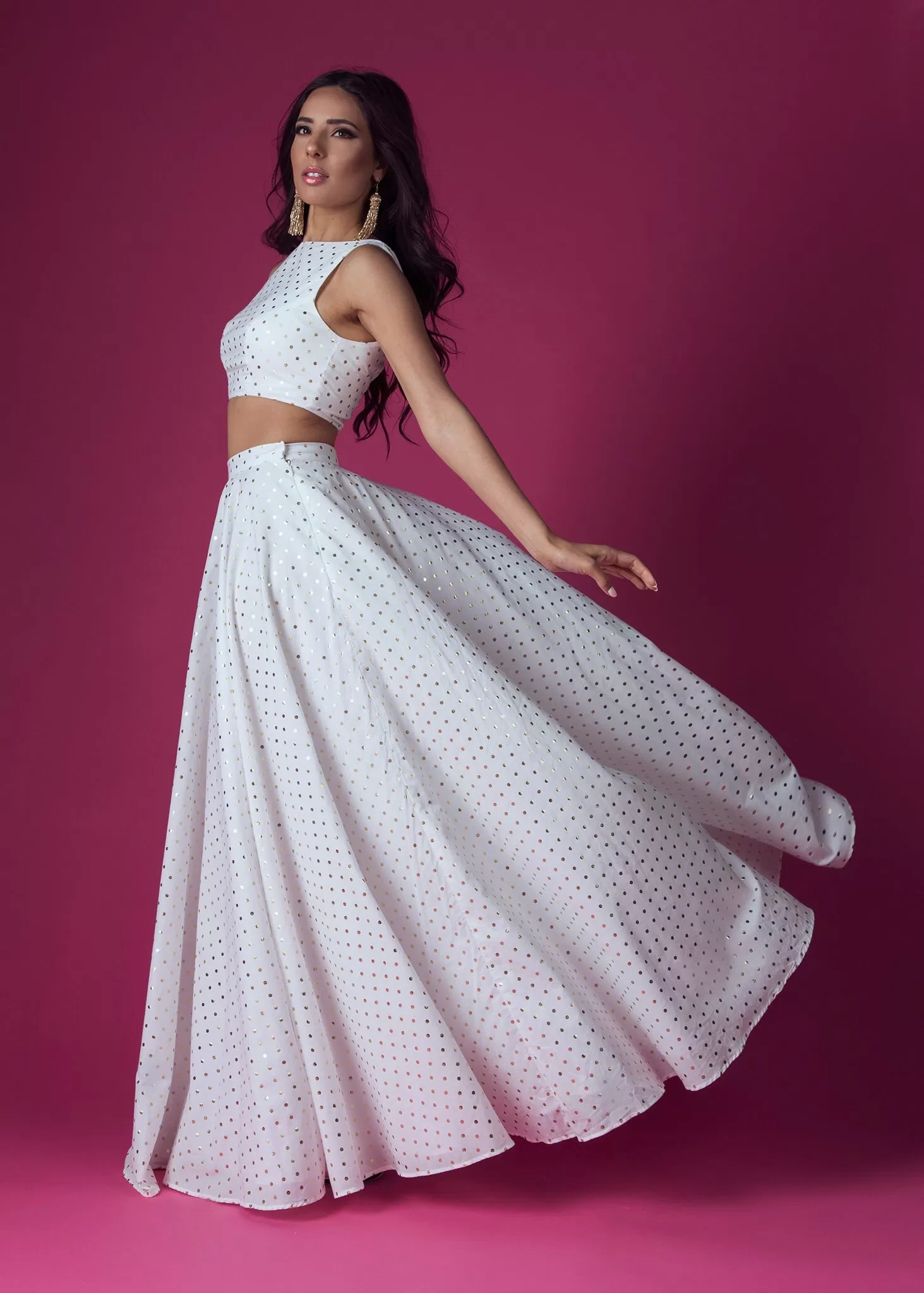 ALISHA Polkadot Lehenga Skirt