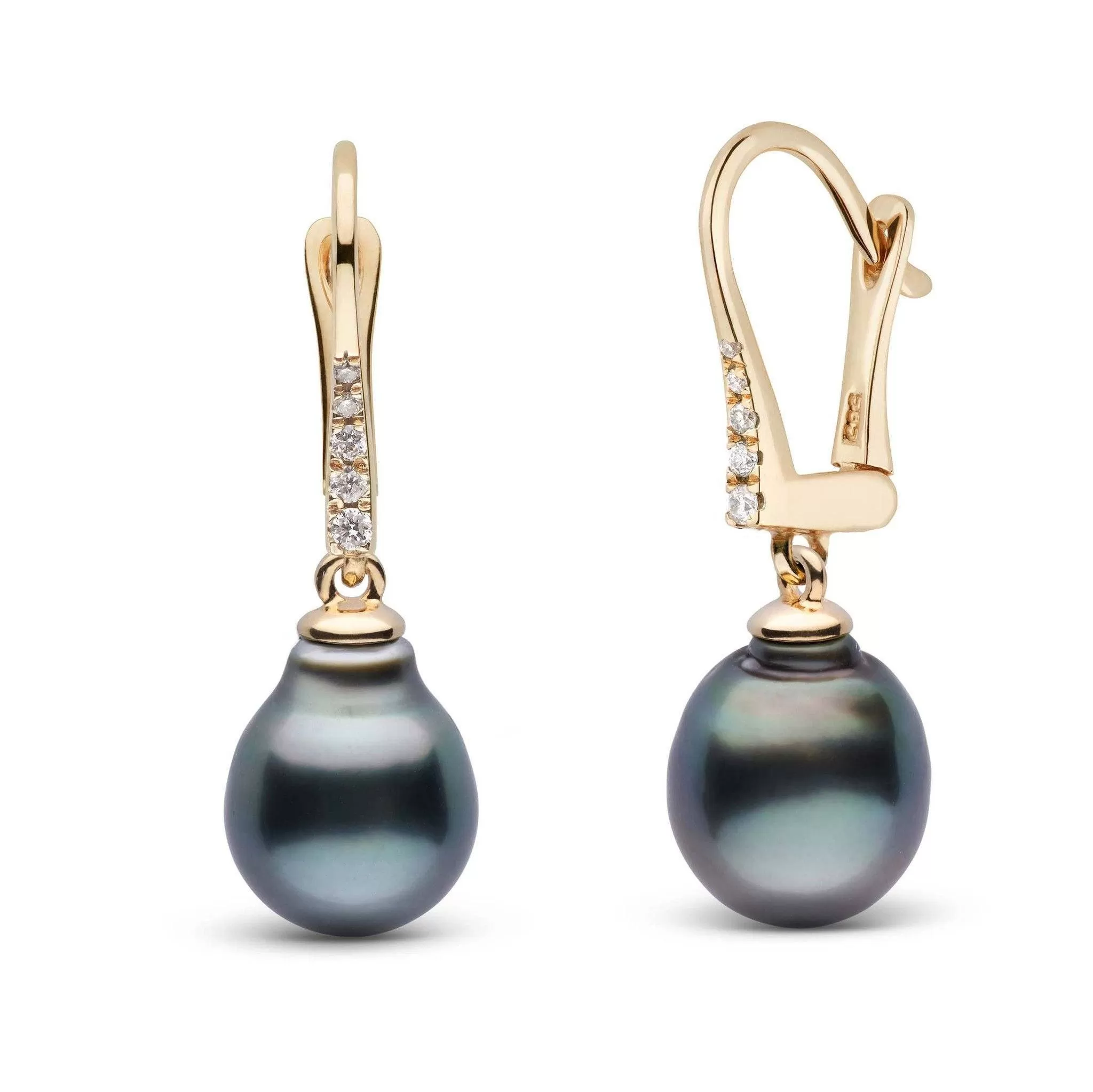 Allure Collection Tahitian Baroque 9.0-10.0 mm Pearl & Diamond Dangle Earrings