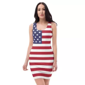 American Flag Dress / Tight Dress / Without sleeves