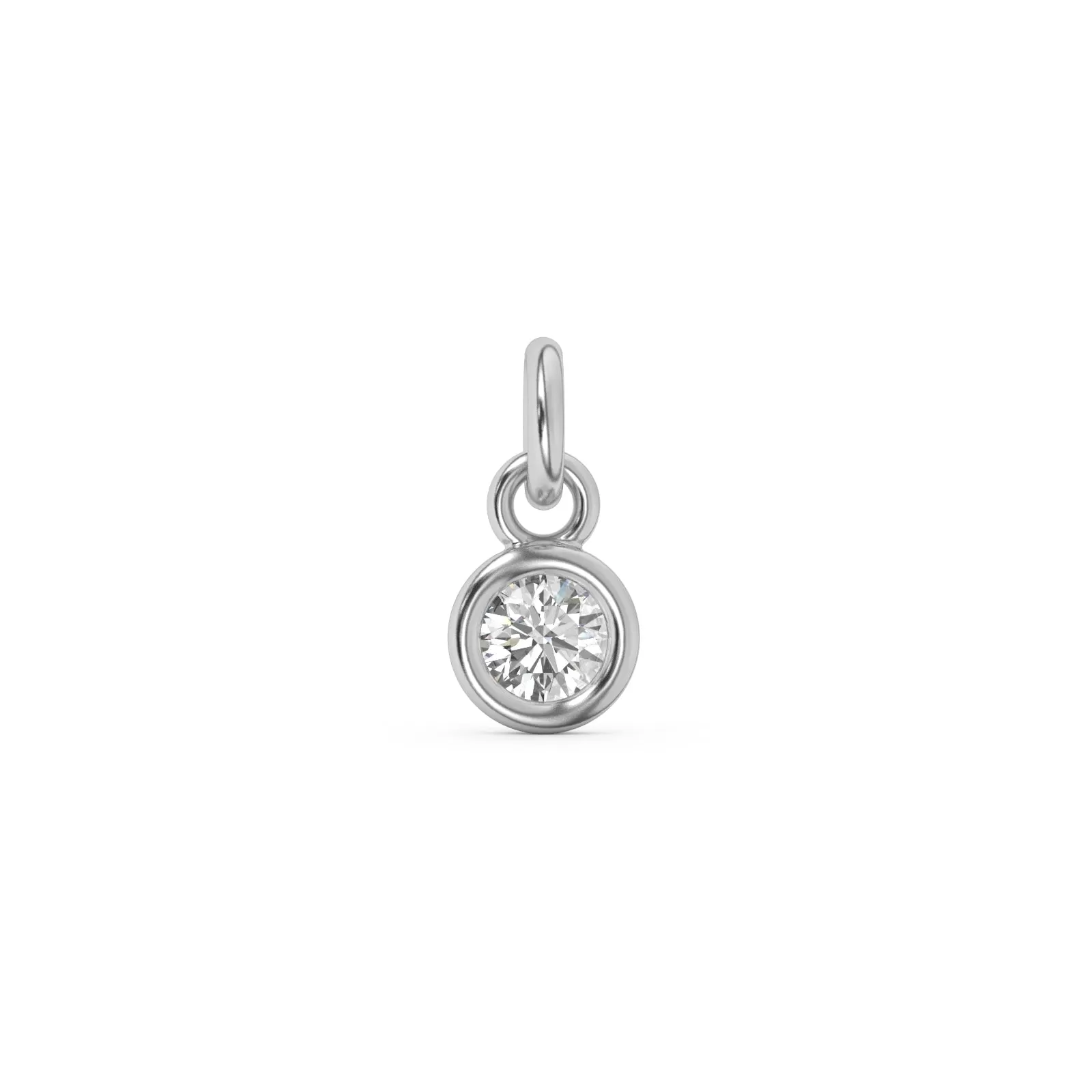 April Birthstone Charm | Diamond | Sterling Silver