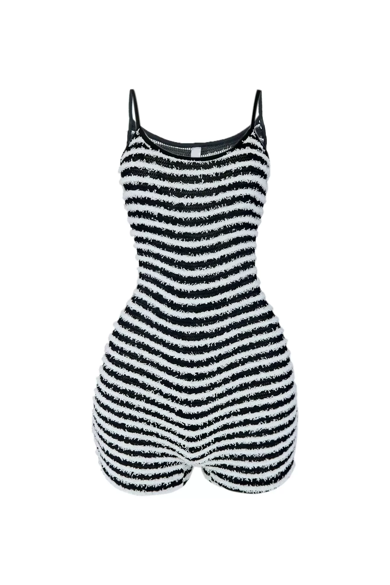 Ariana Stripe Mesh Tank Romper