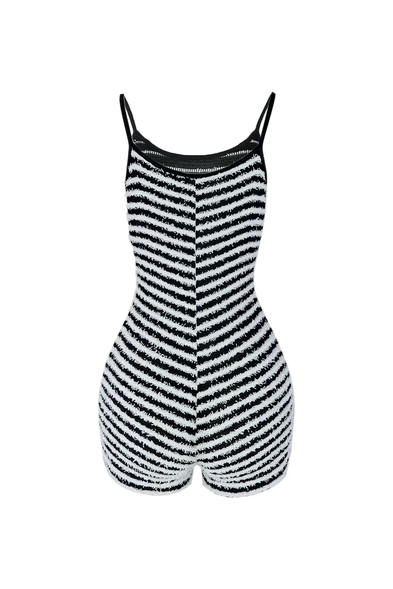 Ariana Stripe Mesh Tank Romper