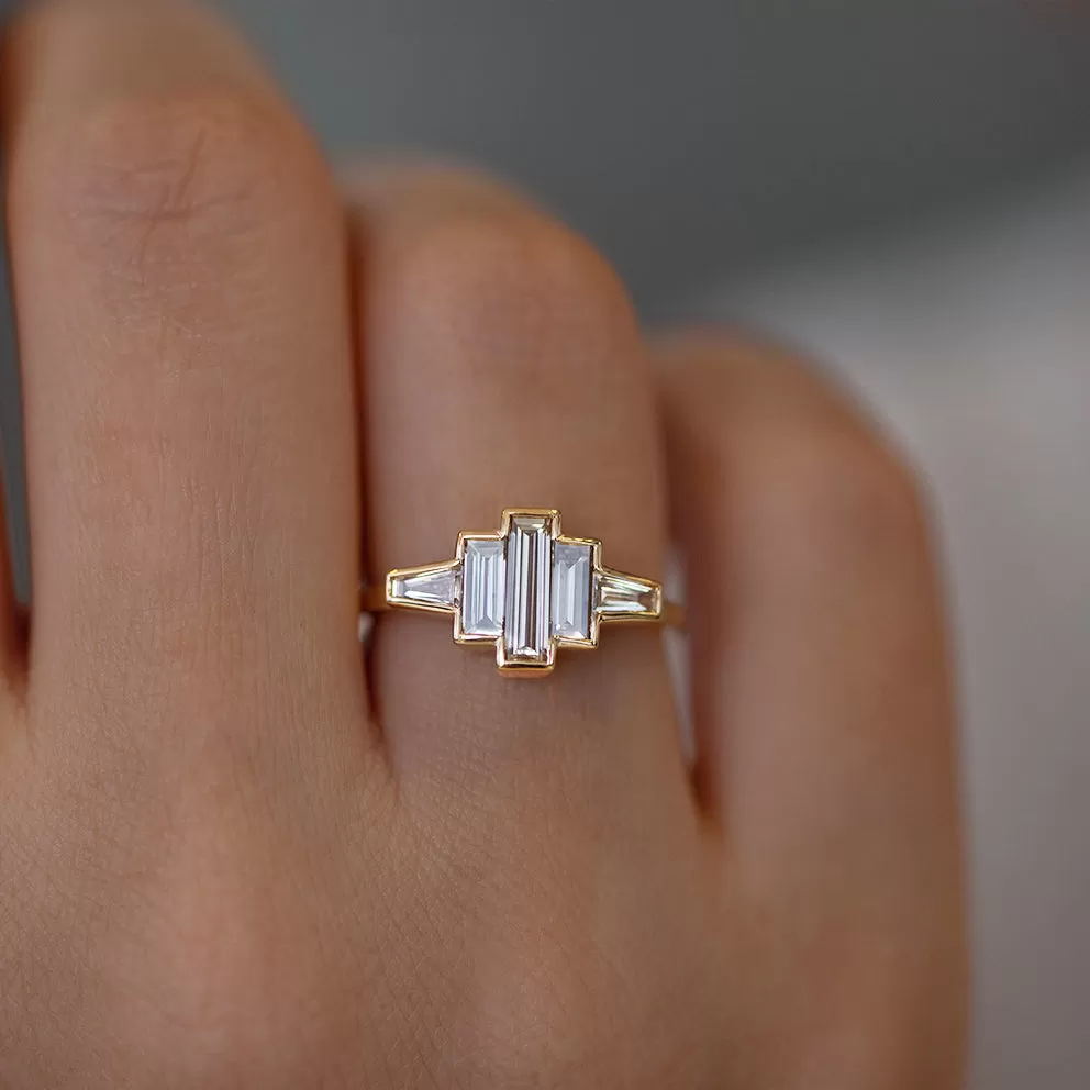 Art Deco Baguette Diamond Ring