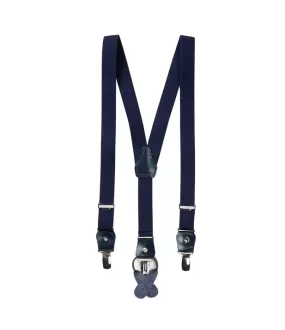 A.X.N.Y Boys Solid Navy Suspenders SUSP1265