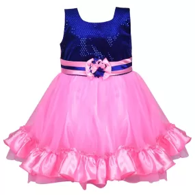 Baby Girls Party Wear Frock Dress fr130pnk