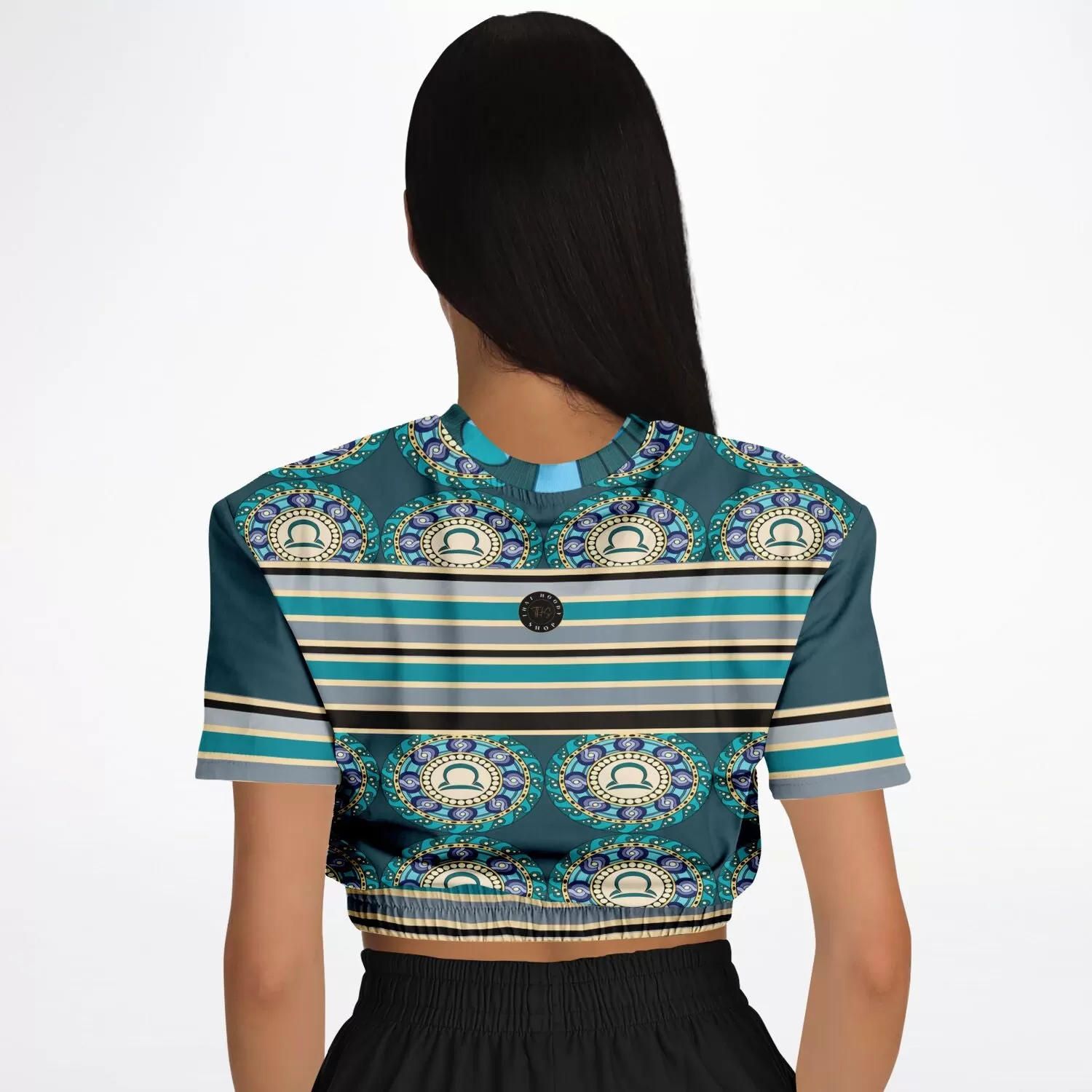 Balanced Life Short Sleeve Cropped Eco-Poly Sweater