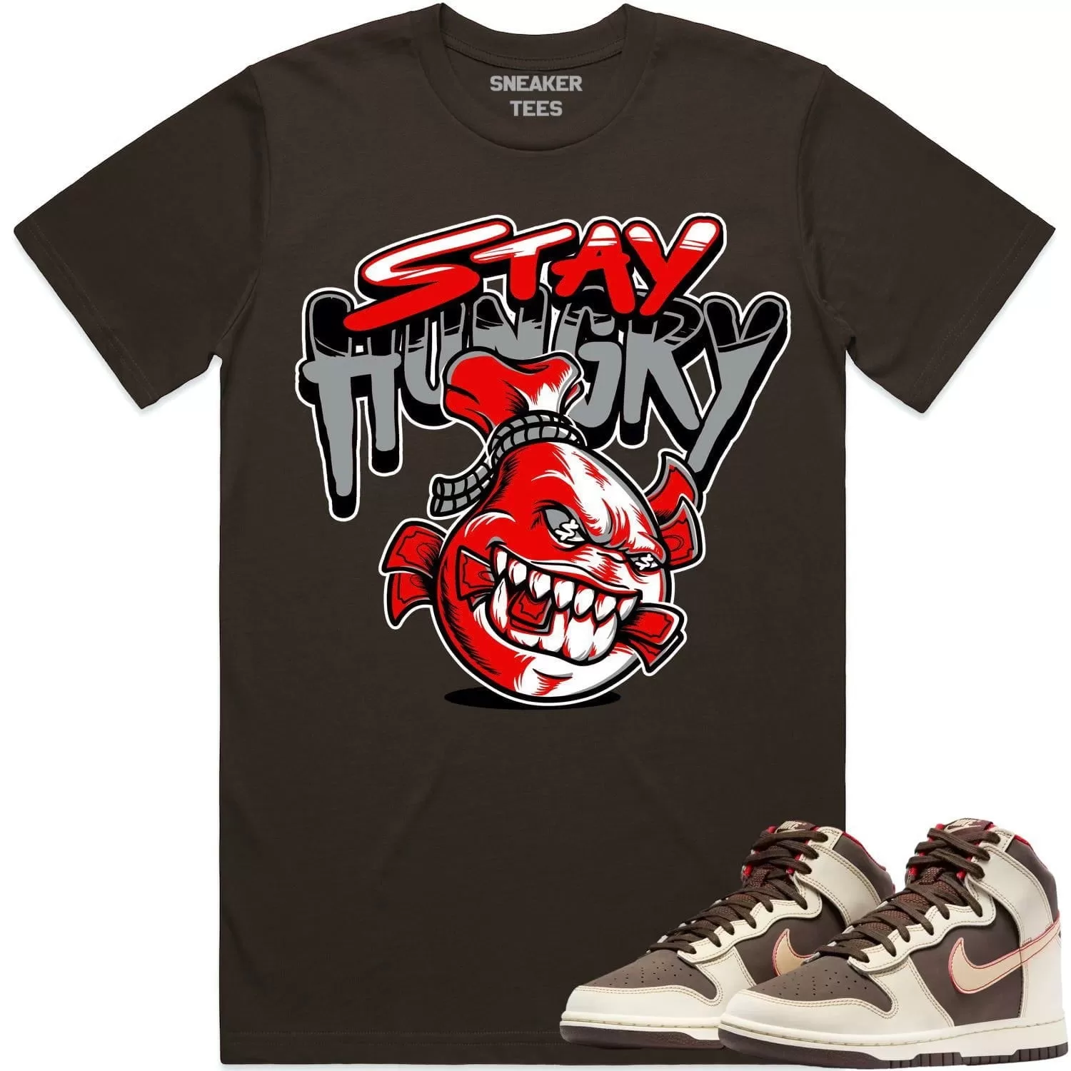 Baroque Brown Dunks Shirt to Match - RED STAY HUNGRY