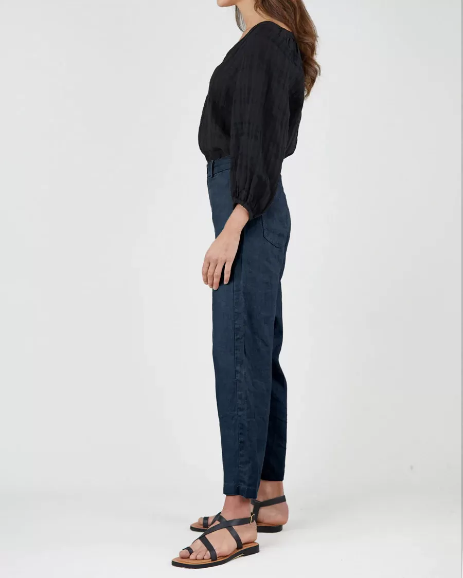 Barossa Linen Pant (Navy)