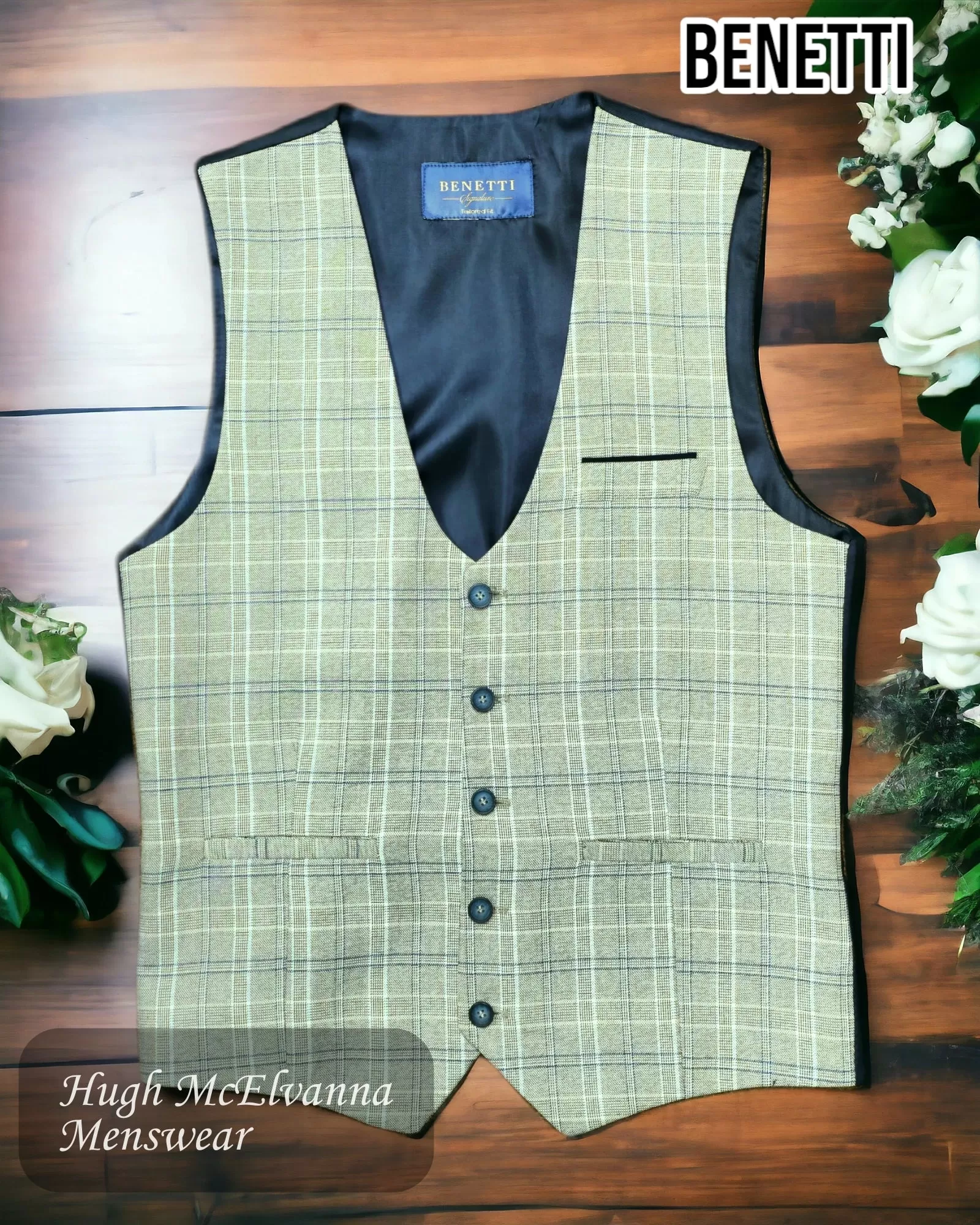 Benetti CHARLES Stone Tailored Waistcoat