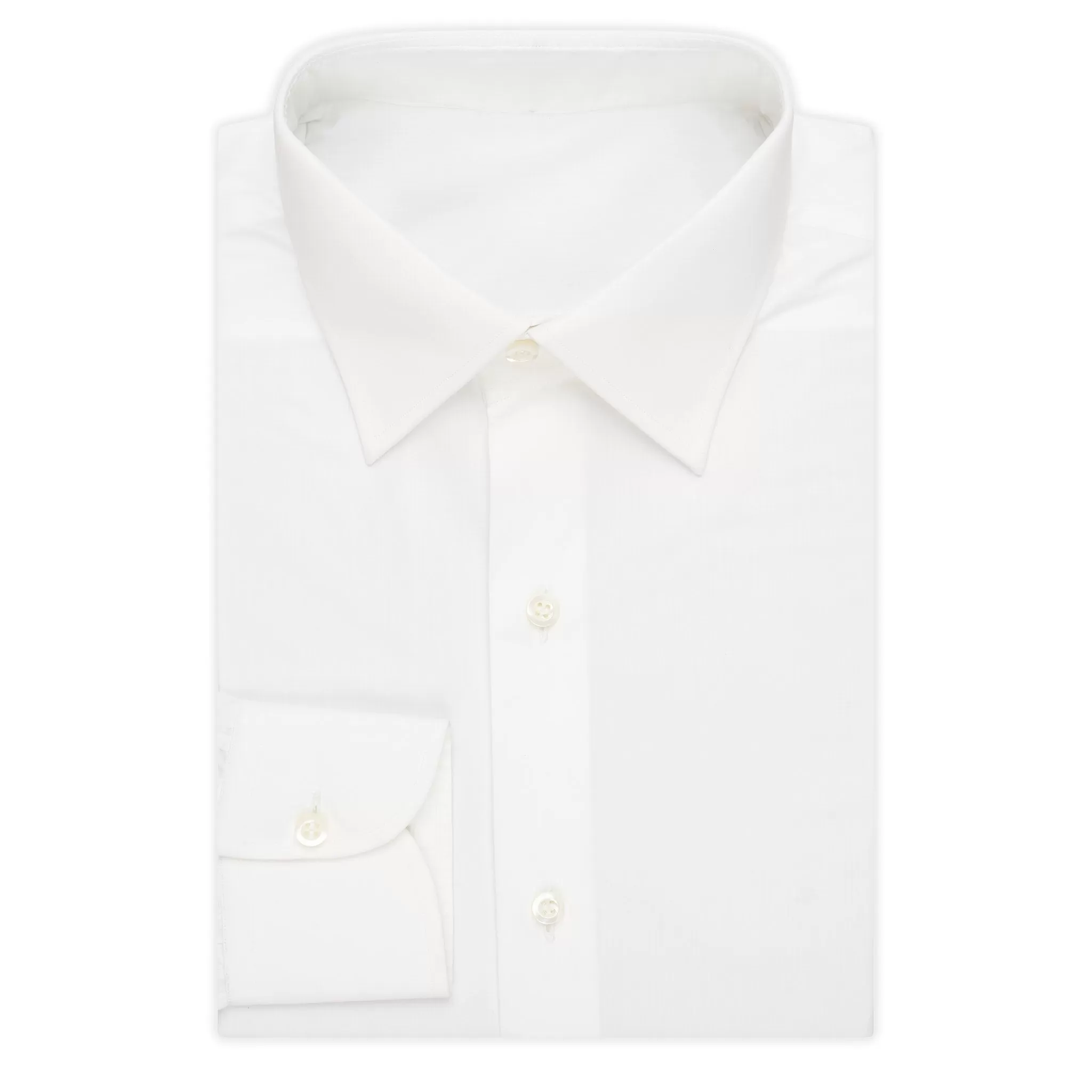 BESPOKE ATHENS Handmade White Poplin Cotton Dress Shirt EU 43 NEW US 17