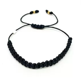 Black Macrame Men Bracelet