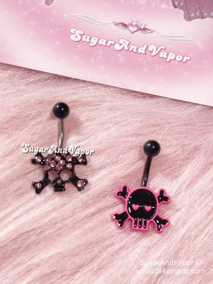 BlackPink Sugar Skull Belly Ring Set