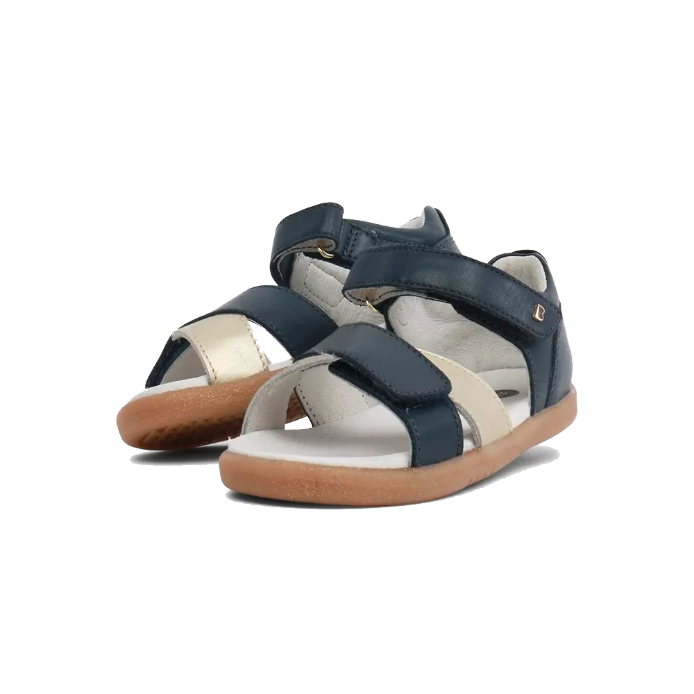 Bobux I-Walk Sail Open Sandal Kids Navy   Misty Gold