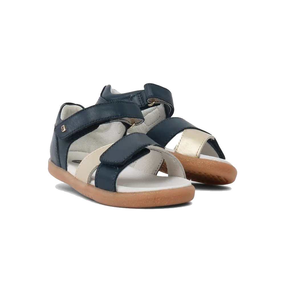 Bobux I-Walk Sail Open Sandal Kids Navy   Misty Gold