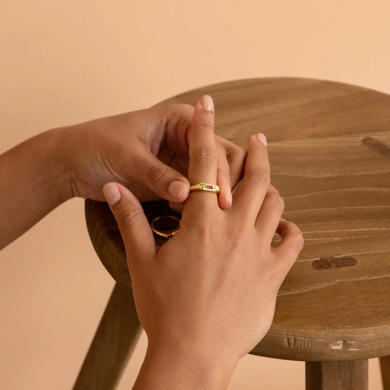 Bold Birthstone Signet Ring