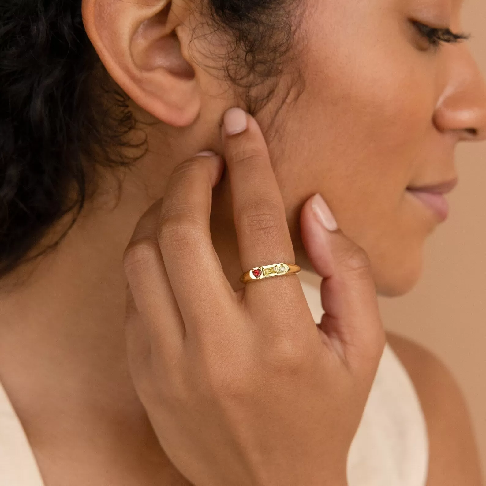 Bold Birthstone Signet Ring