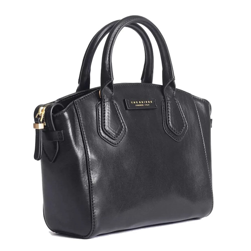 Borsa Donna a Mano THE BRIDGE linea Costanza in Pelle Nera