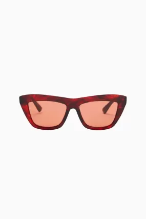 Bottega Veneta Cat Eye Sunglasses - Red Havana