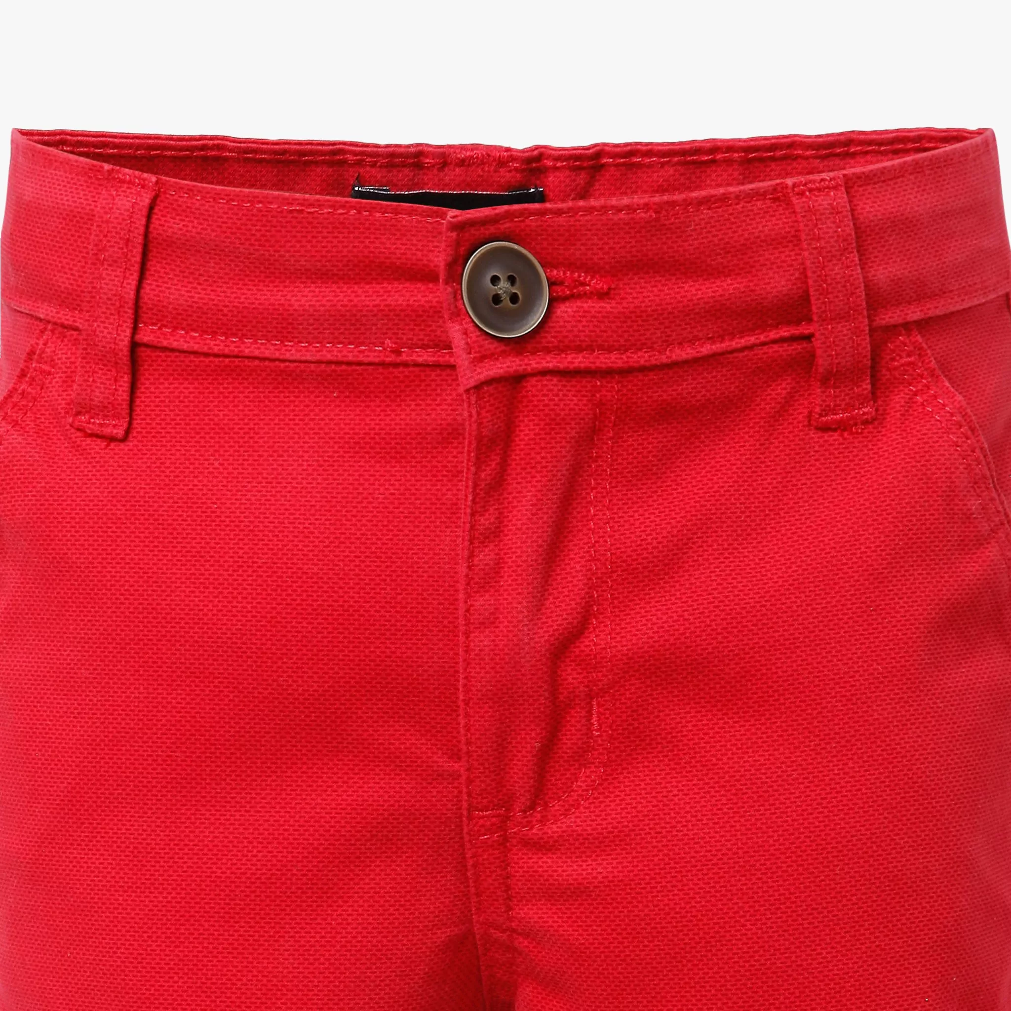 Boy's Regular Fit Solid Mid Rise Shorts