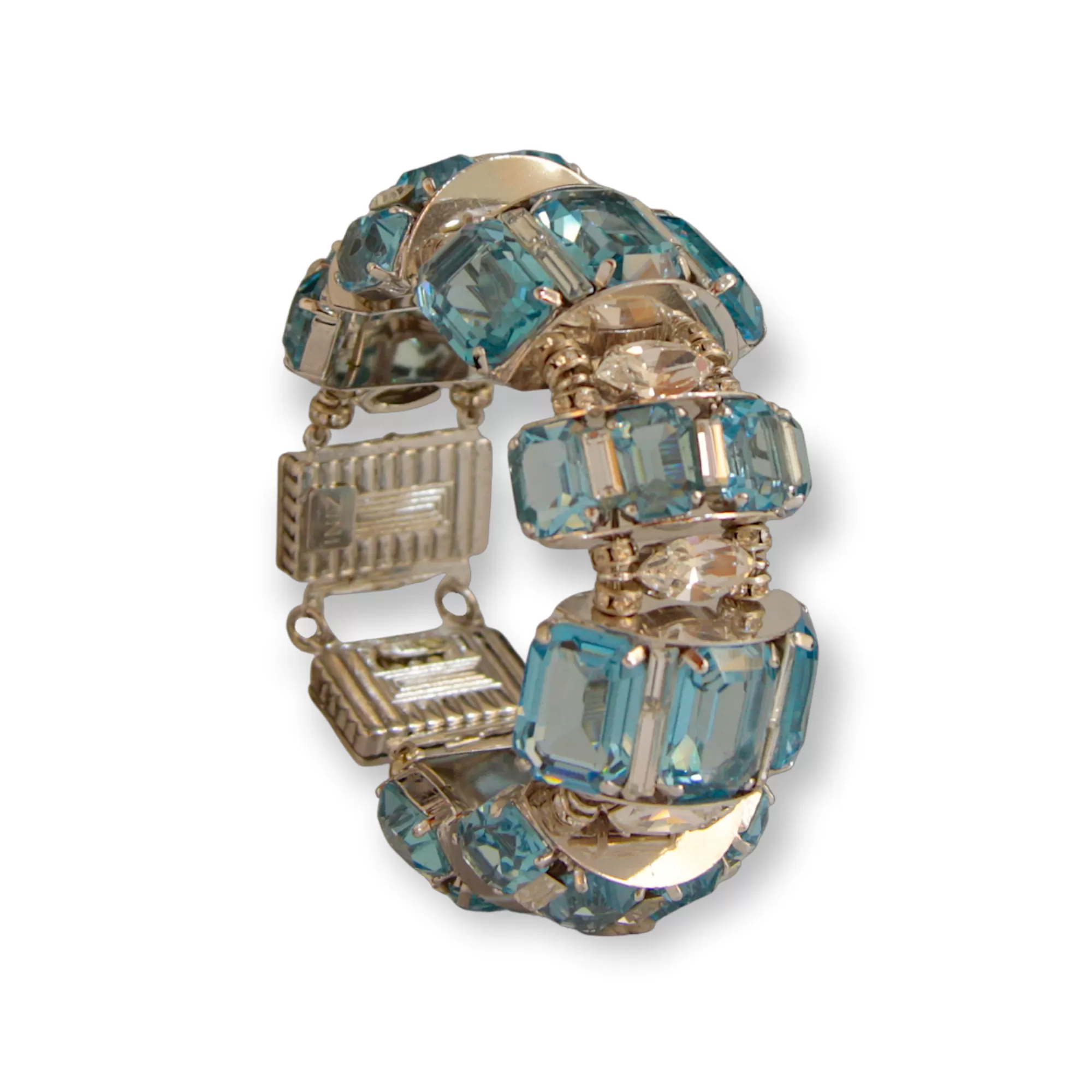 BRACELET AQUAMARINE CRYSTALS