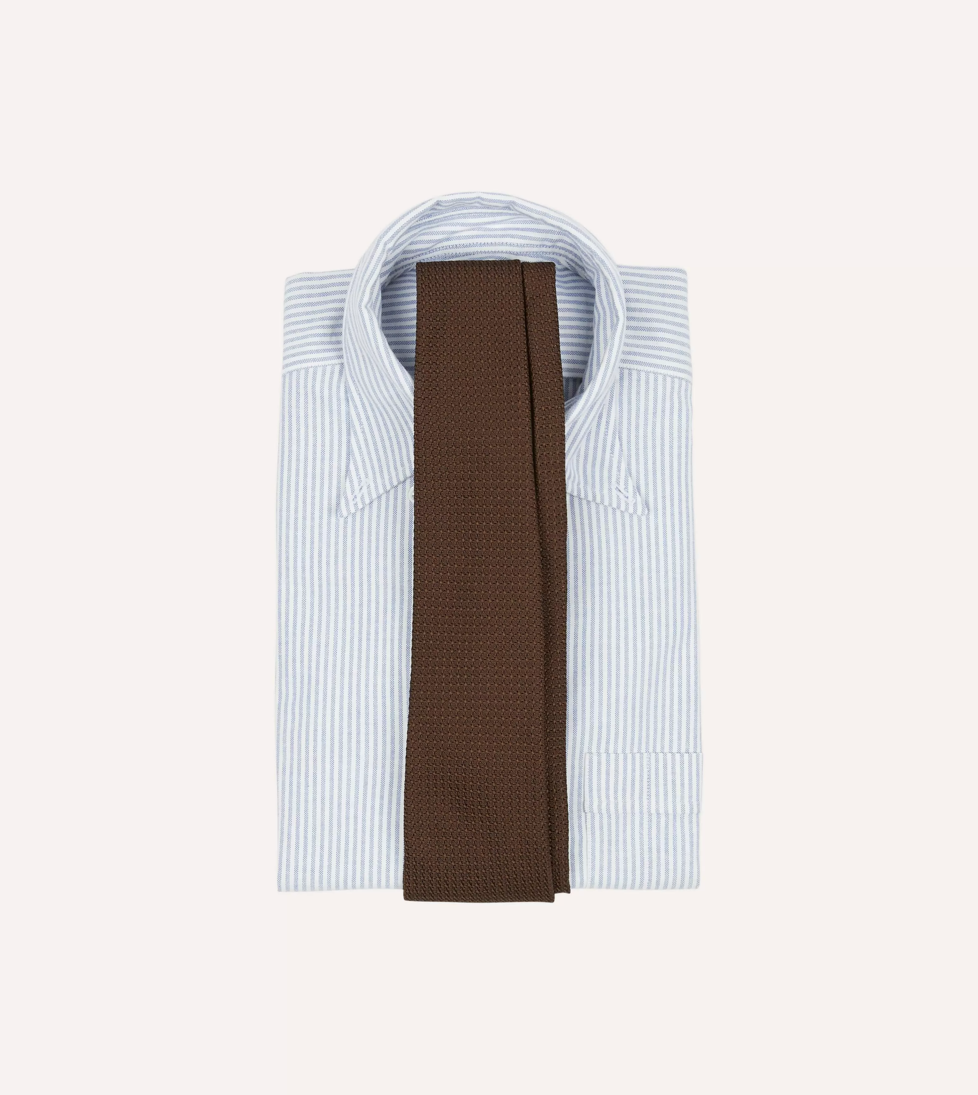 Brown Hand Rolled Large Knot Grenadine Tie