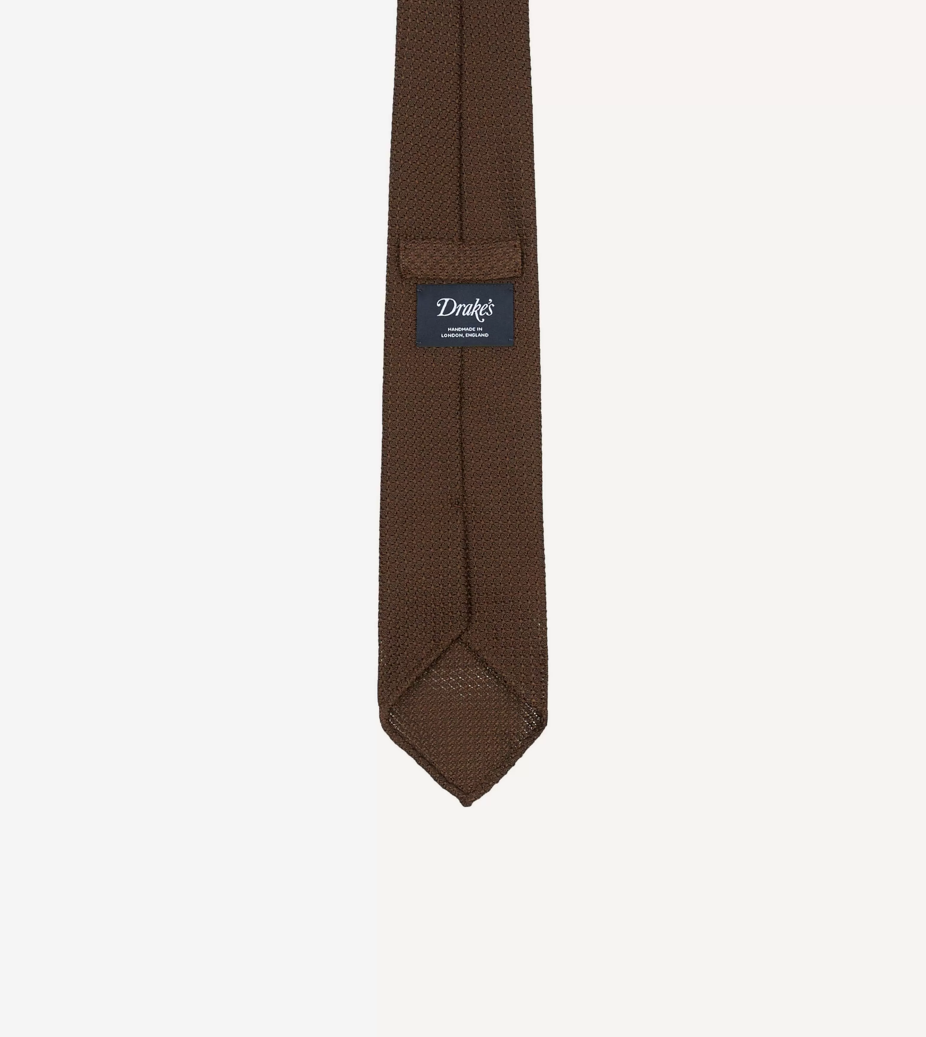 Brown Hand Rolled Large Knot Grenadine Tie