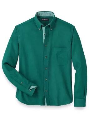 Brushed Twill Solid Casual Shirt With Contrast Trim