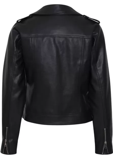 b.young women's Chiodo eco-leather jacket Acomy Biker 20812640 200451 black