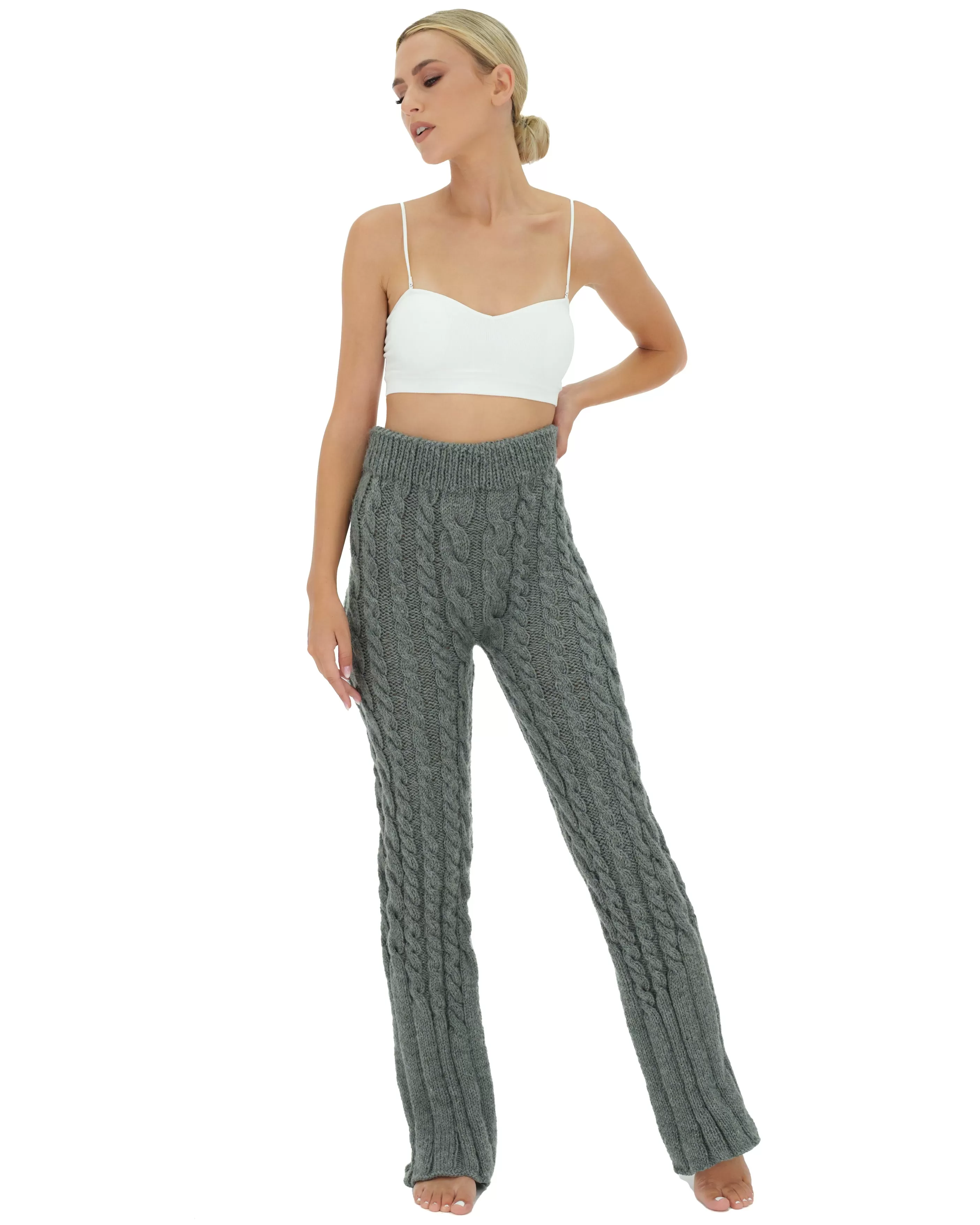 Cable Ribbed Pants