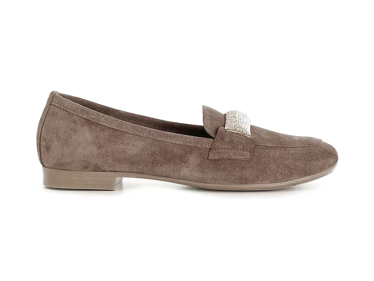 CafèNoir Mocassini Flat con microstrass tomaia Camoscio