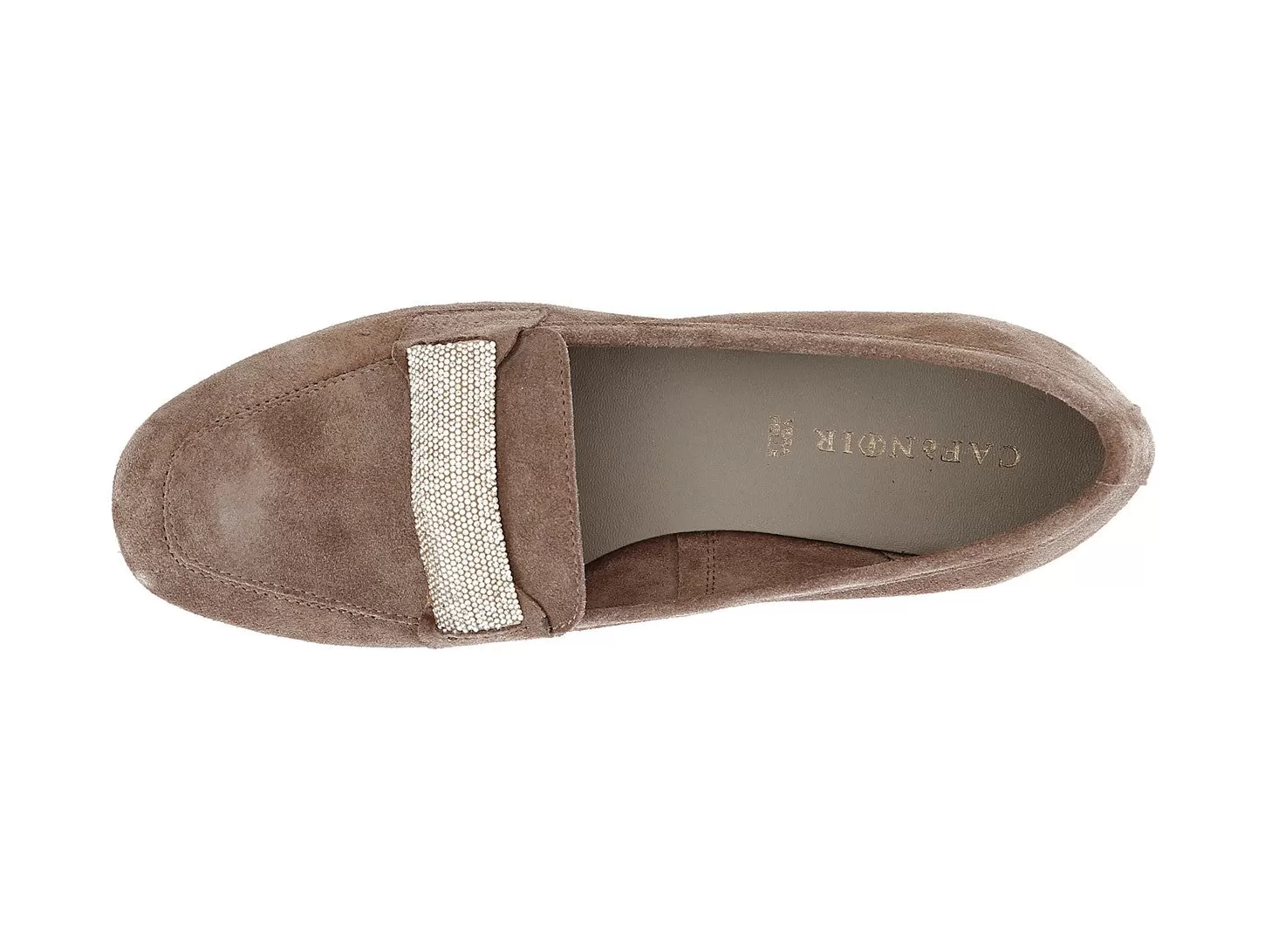 CafèNoir Mocassini Flat con microstrass tomaia Camoscio