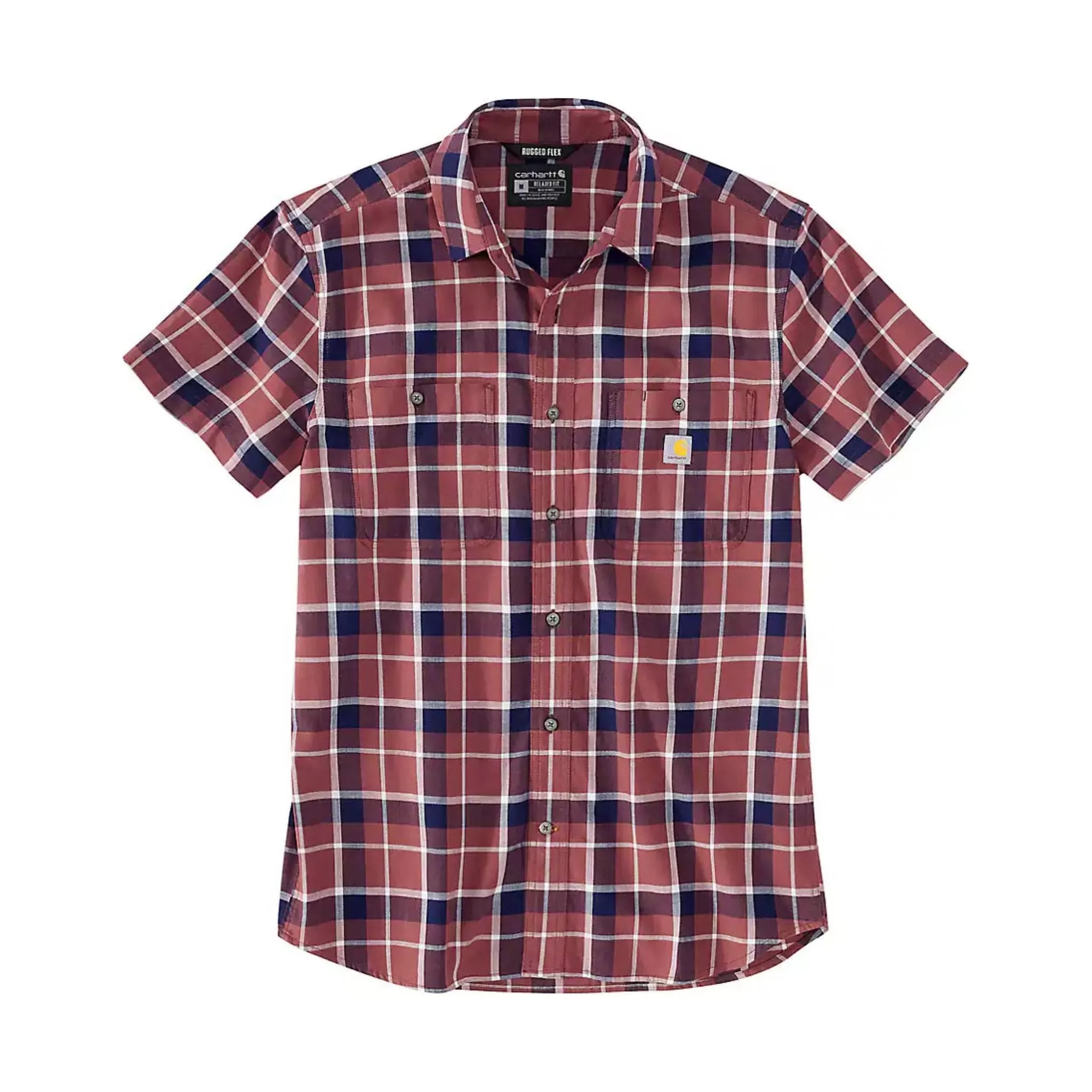 Carhartt Men's Rugged Relaxed Fit Lightweight Short Sleeve Shirt - Apple Butter