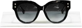 Carolina Herrera Ch008s Black Shiny Cat Eye Sunglasses