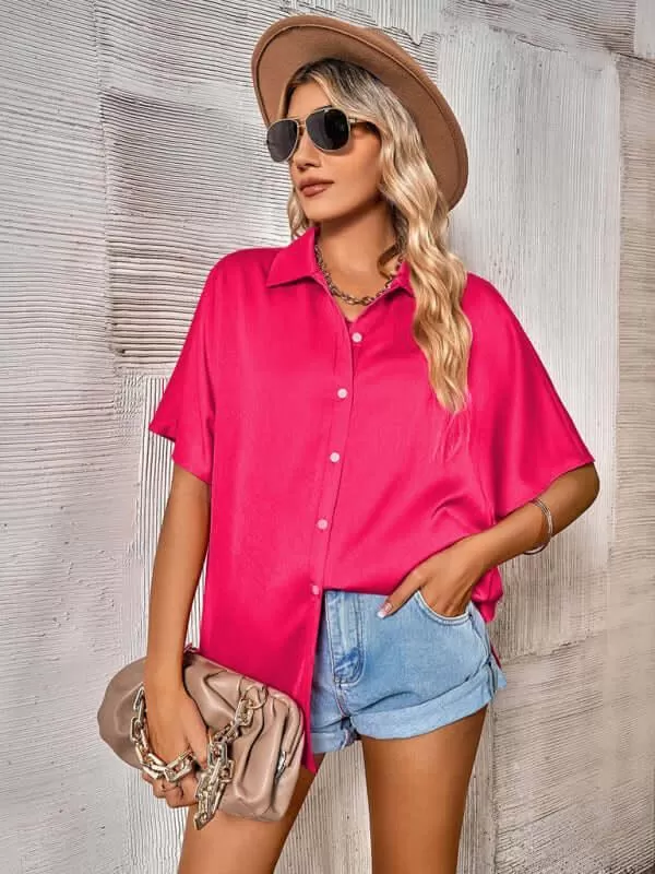 Casual Short Sleeved Women Shirt