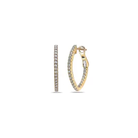 CHARLES KRYPELL Diamond V Hoop Earring