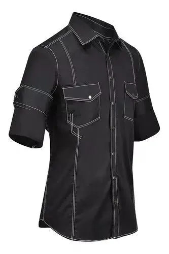 CM00063 - Cuadra black fashion cowboy cotton shirt for men