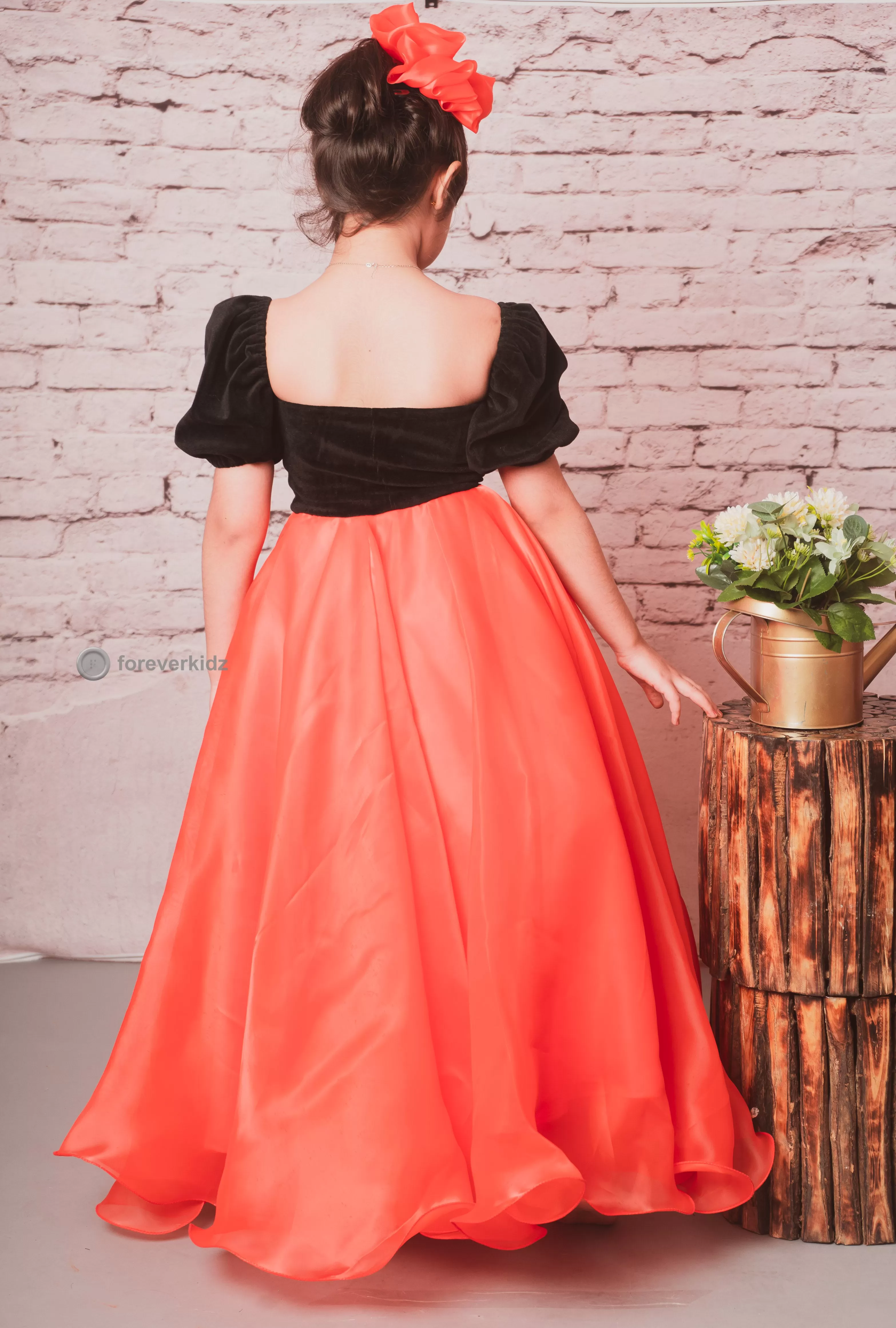 Coral Queen Organza Gown