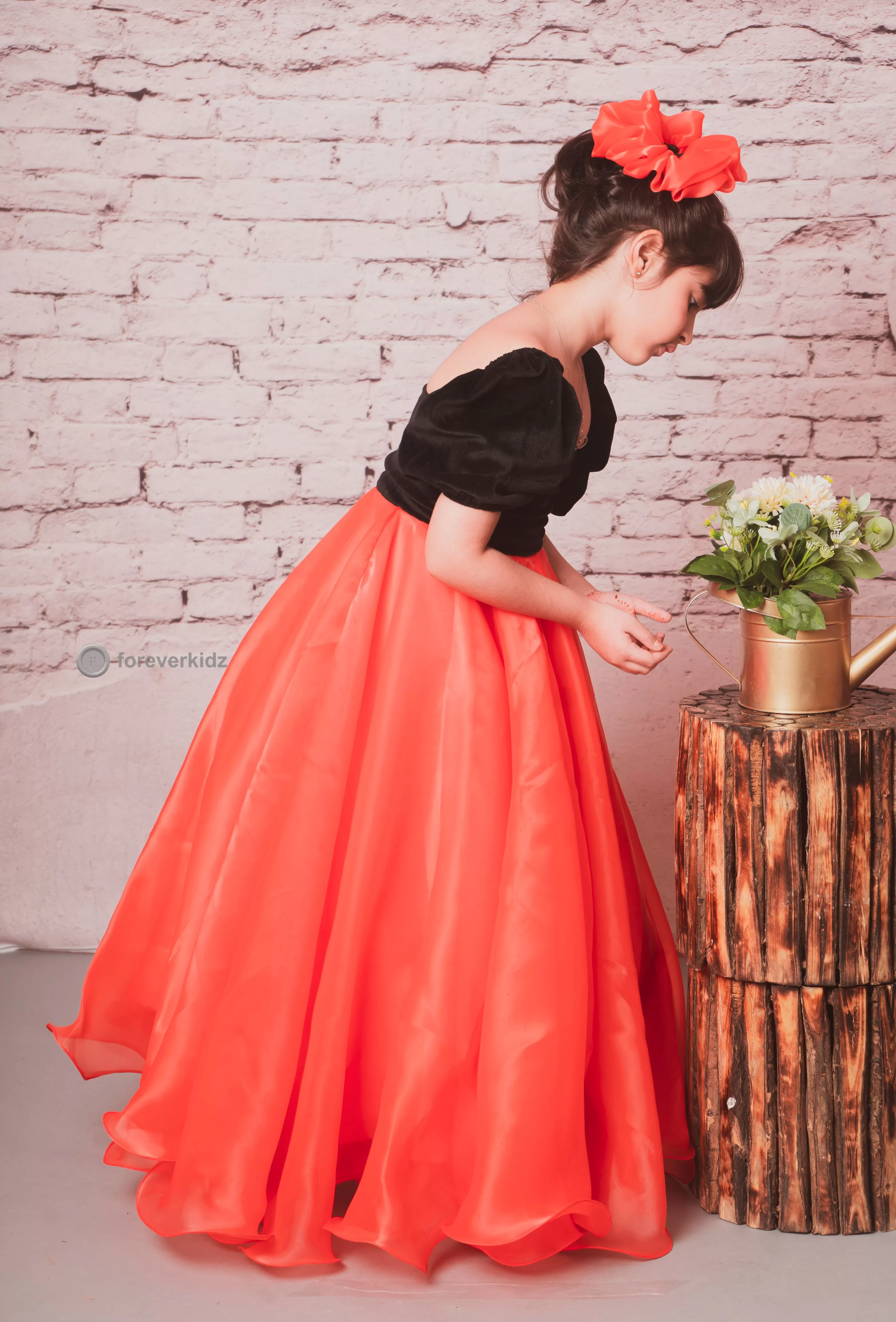 Coral Queen Organza Gown