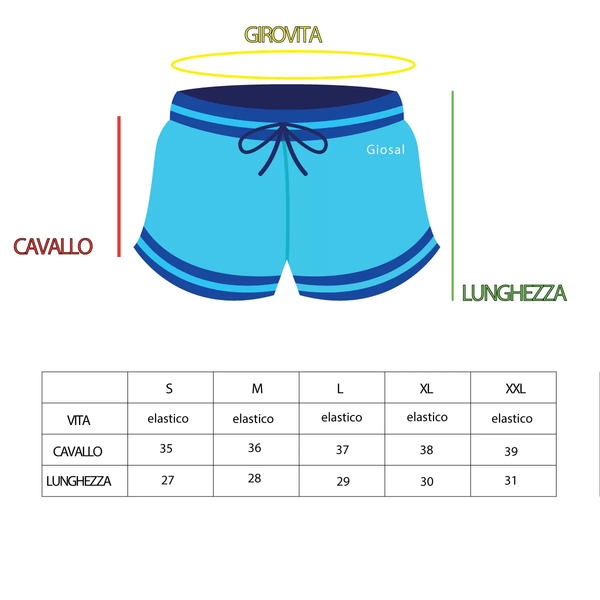 Costume Da Bagno Boxer Summer Pantaloncino Elastico Fantasia Floreale Multicolore GIOSAL-SU1128A