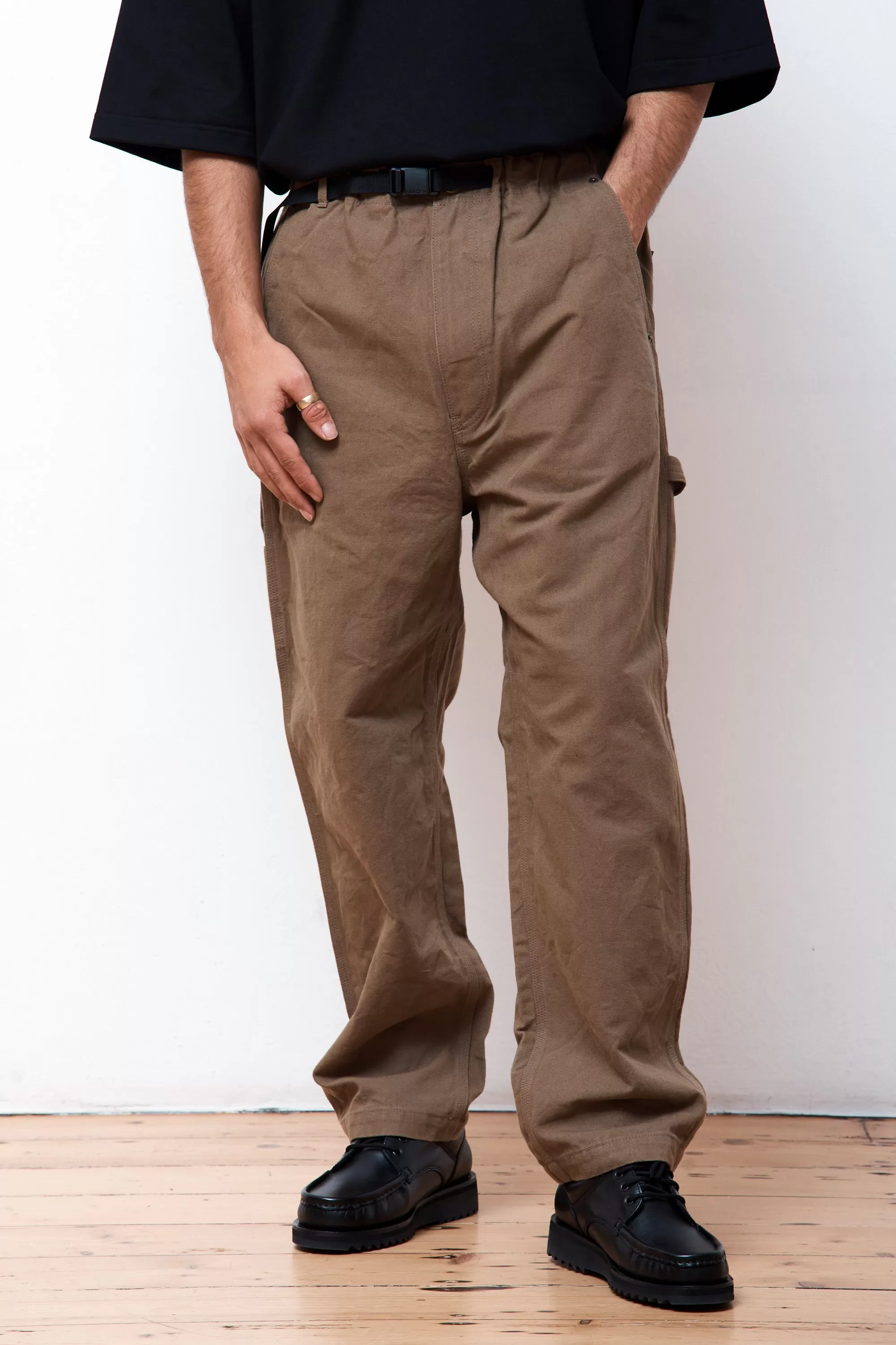 Cotton Belted Work Pant Khaki