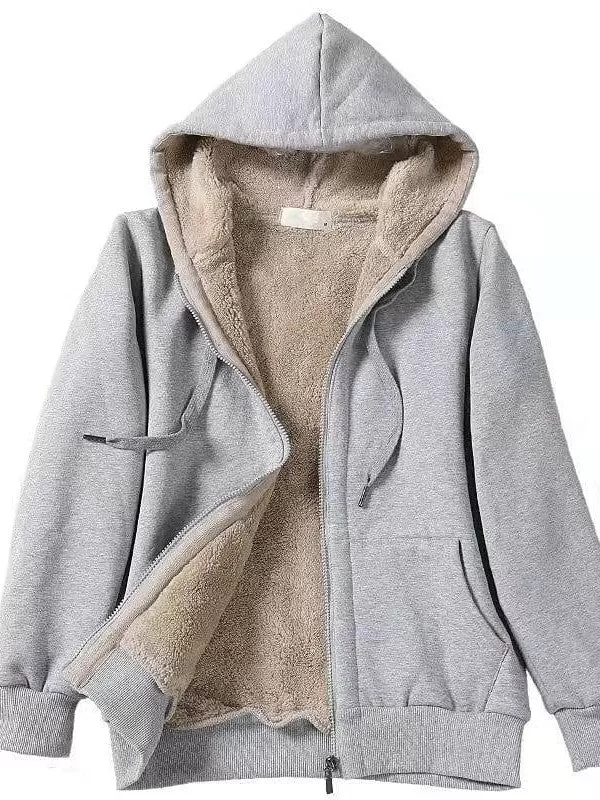 Cozy and Stylish Women's Zippered Hooded Winter Jacket